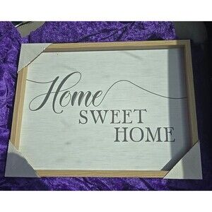Wooden Decorative Wall Sign Plaque  "Home Sweet Home"  Size 11" x 14"